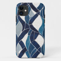 Blue White Wave Pattern 01