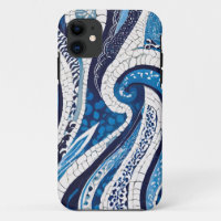 Blue White Wave Pattern 05