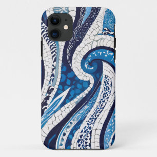 Blue White Wave Pattern 05 Case-Mate iPhone Case
