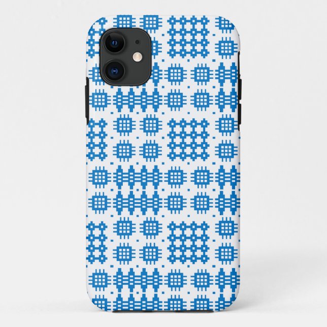 Blue White Welsh Tapestry Pattern iPhone 5/5s Case (Back)