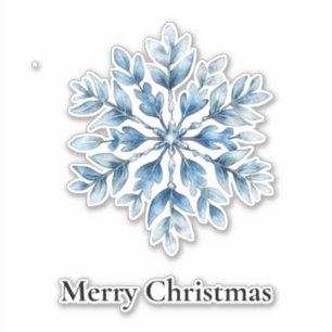 Blue White Winter Snowflake