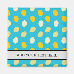 Blue White Yellow Colorful Eggs Bird Nests Nature Magnet
