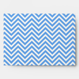 Blue & White Zigzag Abstract Art Pattern Envelopes