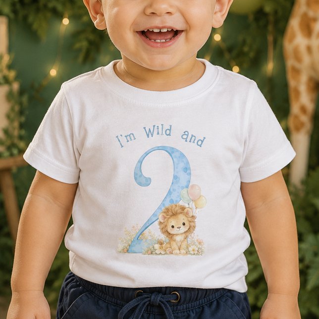 Blue Wild and Two Second Birthday Baby Shirt (Creator Uploaded)