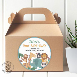 Blue Wild Animal Classic Round Sticker