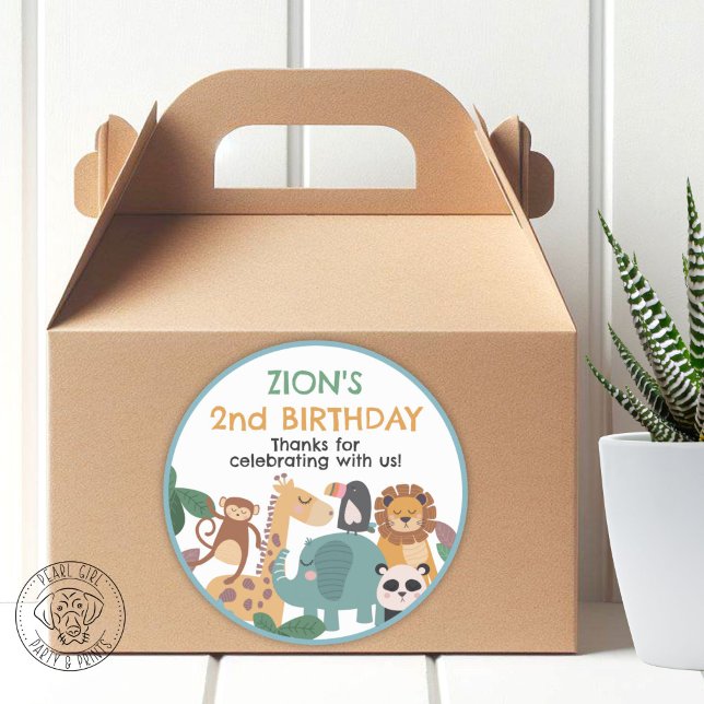 Blue Wild Animal Classic Round Sticker (Creator Uploaded)