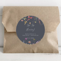 Blue Wild Floral Sip Sip Hooray Bridal Shower