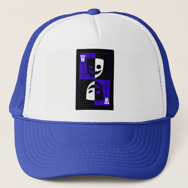 Blue Wildcard Poker Diamonds Trucker Hat (Front)