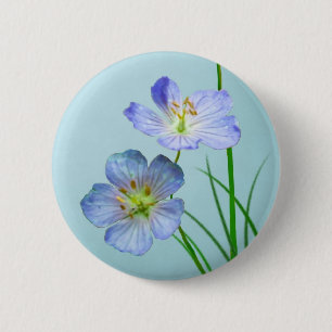 Blue Wildflower 6 Cm Round Badge