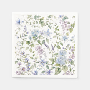 Blue Wildflower Cocktail Napkin
