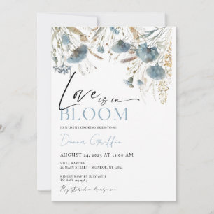 Blue Wildflower Love is In Bloom Invite