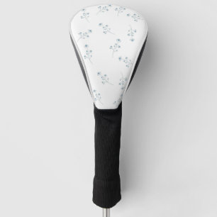 Blue Wildflower Pattern Golf Head Cover