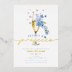 Blue Wildflower Pearls & Prosecco Bridal Shower