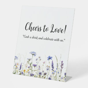 Blue Wildflower Regency Bridal Collection Pedestal Sign