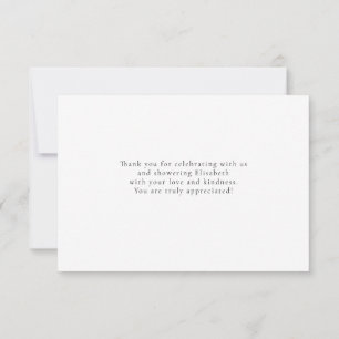 Blue Wildflower Regency Bridal Collection Thank You Card