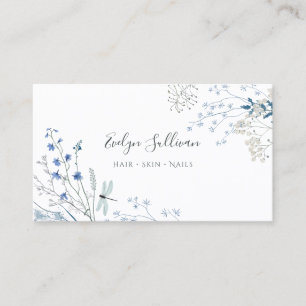 Blue wildflowers business card