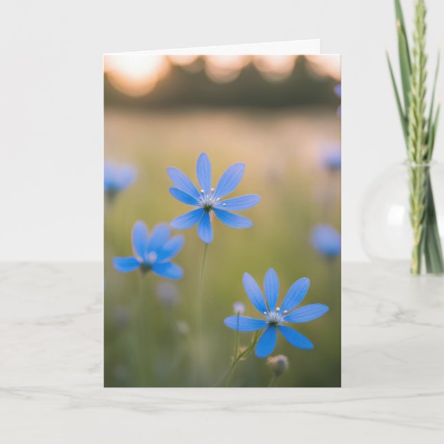 Blue Wildflowers Sympathy Card (Front)