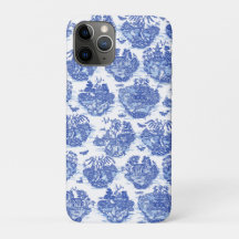 Blue Willow Animal Rabbit Deer Fox Bird Toile Art