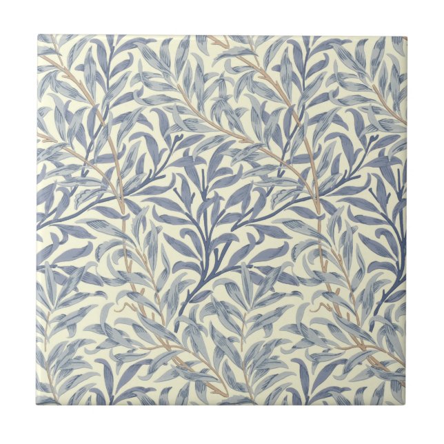 Blue Willow Bough (by William Morris) Ceramic Tile (Front)