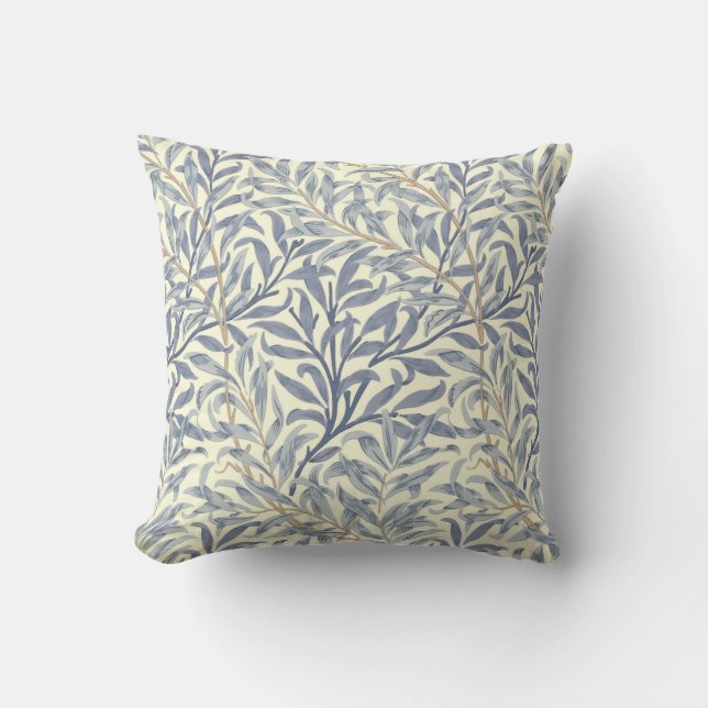 Blue Willow Bough (by William Morris) Cushion (Front)