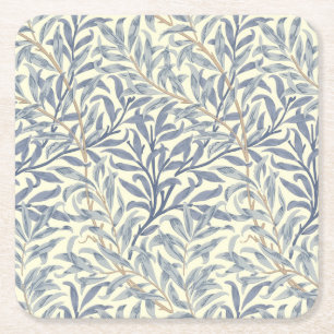 Blue Willow Bough (by William Morris) Square Paper Coaster