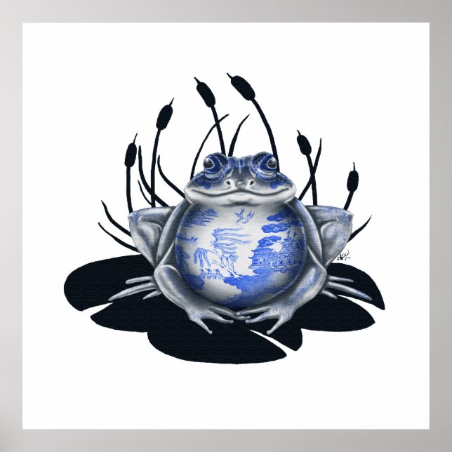 Blue Willow Bull Frog Poster (Front)
