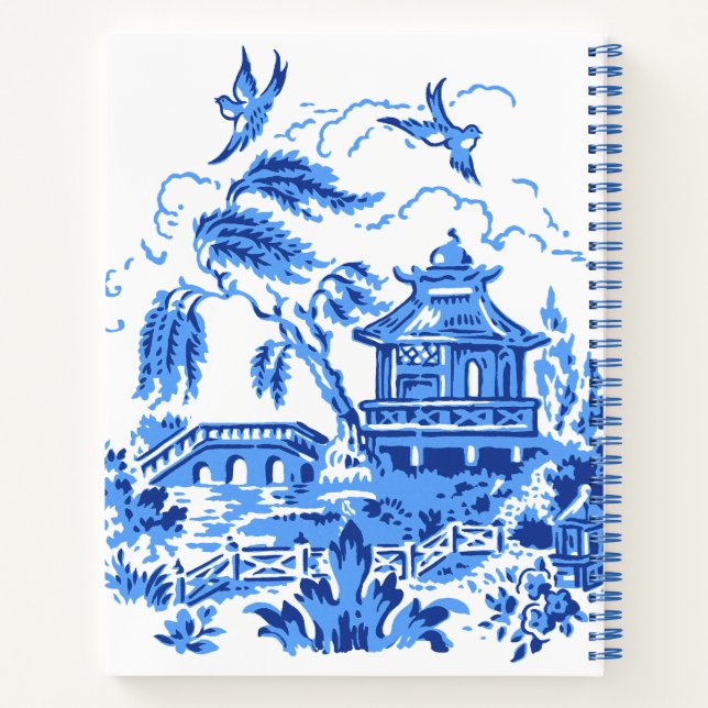 Blue Willow China Design Notebook (Back)