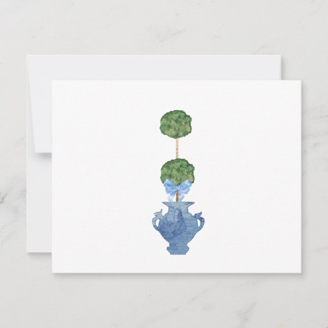 Blue Willow Chinoiserie Ginger Jars  Thank You Card (Front)