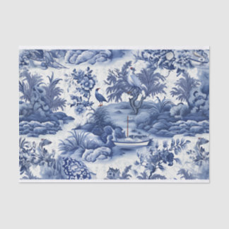 Blue Willow Decoupage 10lb Tissue Paper, White Paper