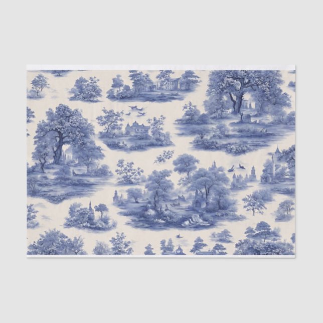Blue Willow Decoupage Paper (Front)