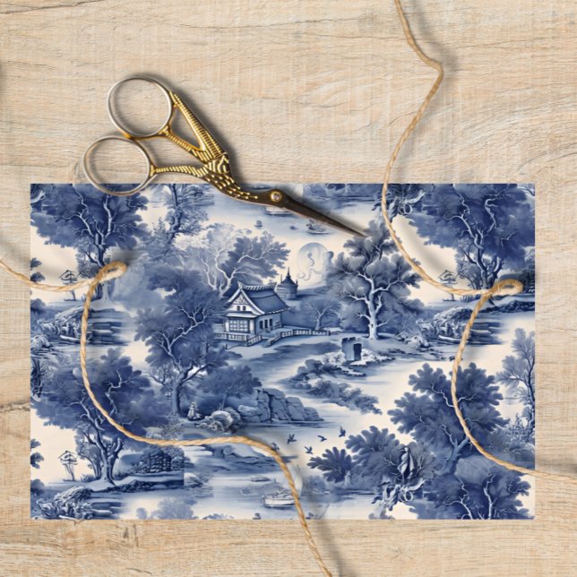 Blue Willow Decoupage Vintage  Tissue Paper (Creator Uploaded)