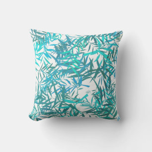 Blue Willow Leaves Cushion