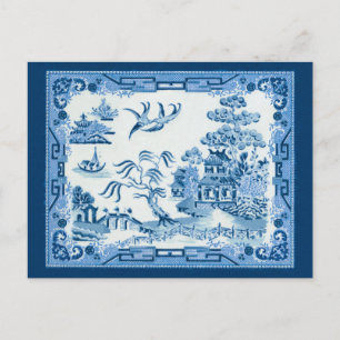 Blue Willow Postcard