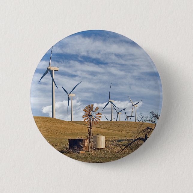Blue Wind Button (Front)