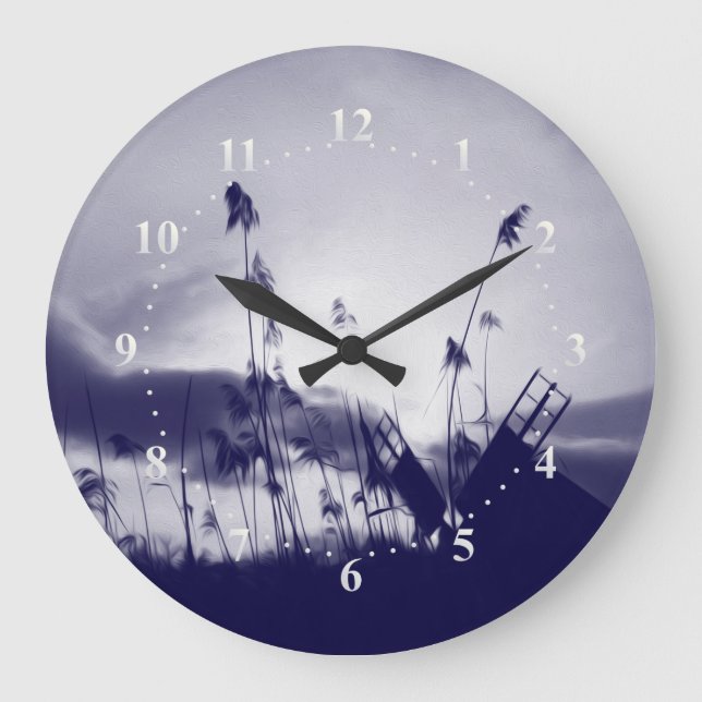 Blue wind large clock (Front)