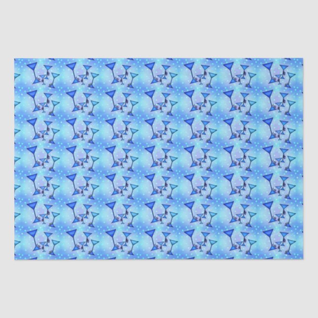 Blue wine and snails  tissue paper (Front)