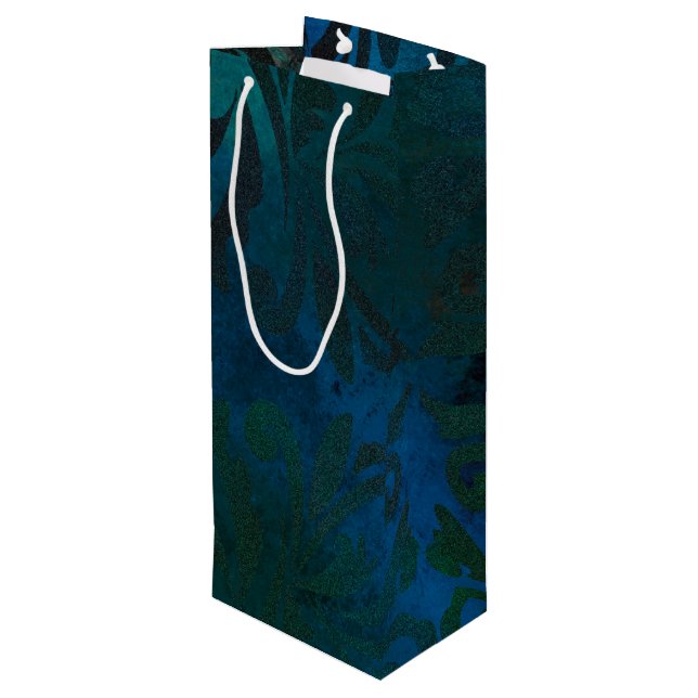 blue wine gift bag (Back Angled)
