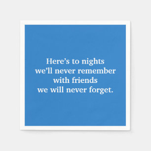 Blue Wine Toast Napkin