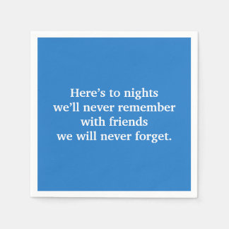 Blue Wine Toast Napkin