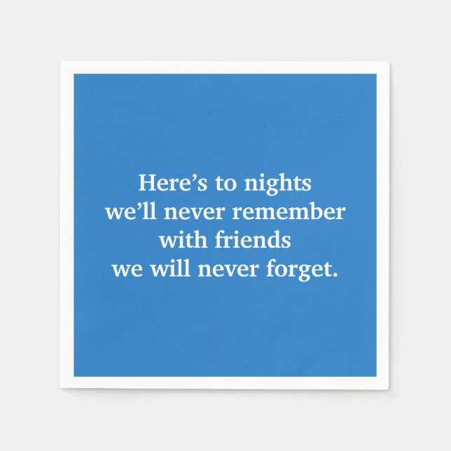 Blue Wine Toast  Napkin (Front)