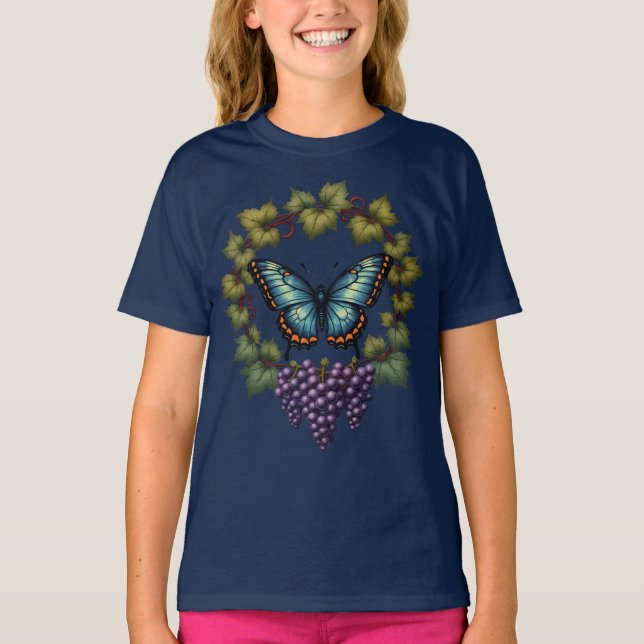Blue Winged Diana fritillary Butterfly And Cynthia T-Shirt (Front)