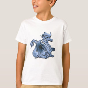 Blue Winged Dragon Kids Shirt