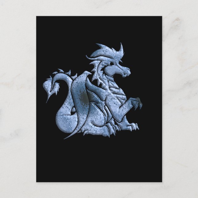 Blue Winged Dragon Postcard (Front)