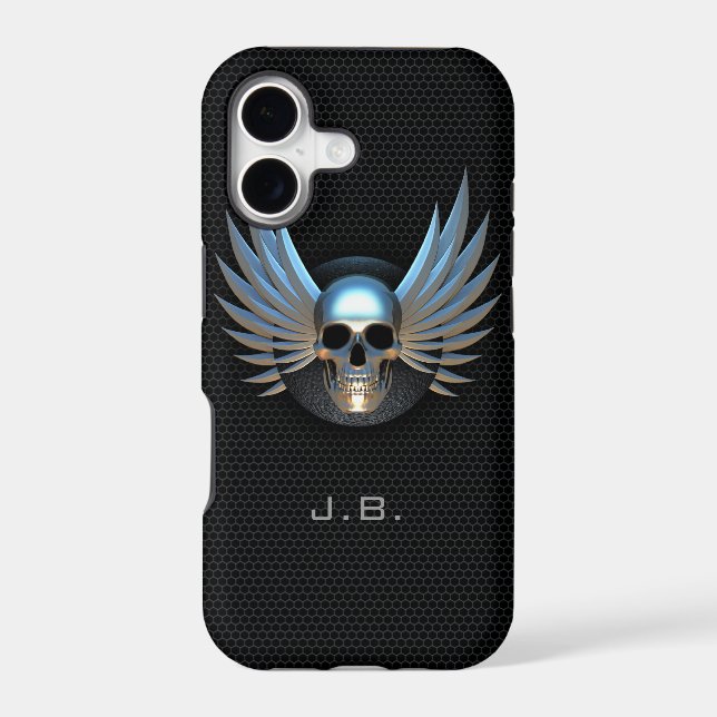 Blue Winged Skull iPhone 5 Case (Back)