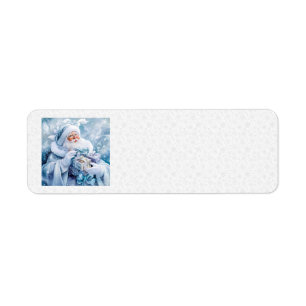 Blue Winter Address Labels
