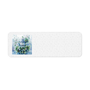 Blue Winter Address Labels