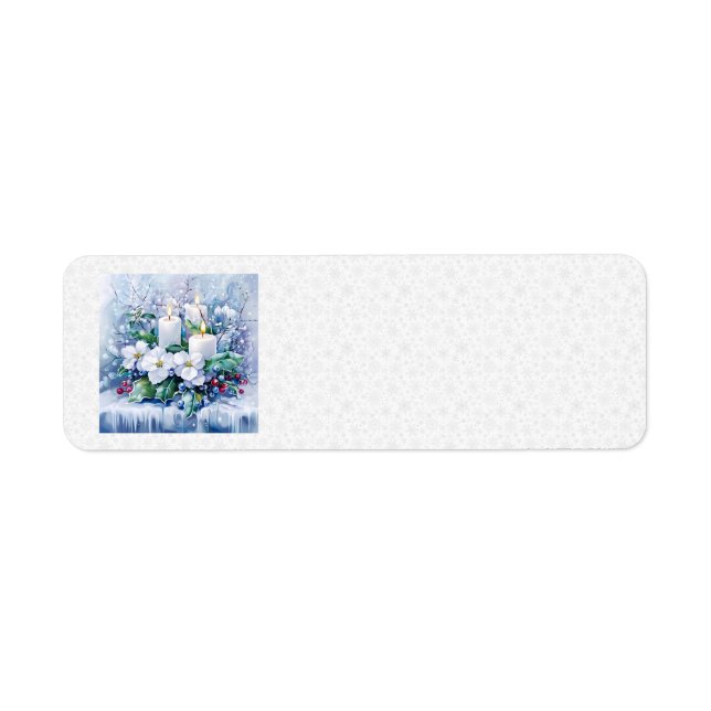 Blue Winter Address Labels (Front)