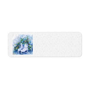 Blue Winter Address Labels