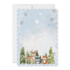 Blue Winter Animals Woodland Boy Baby Shower
