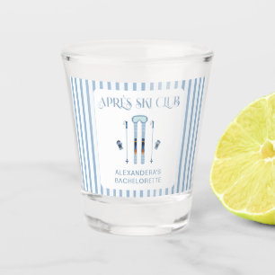 Blue Winter Apres Ski Bachelorette Party Shot Glass